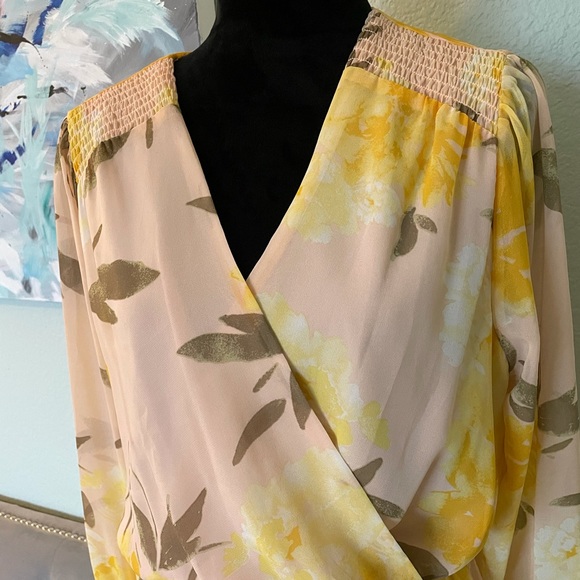 Halogen watercolor floral midi dress - Picture 1 of 16